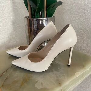 Jimmy Choo Romy 100 Ivory Stilettos